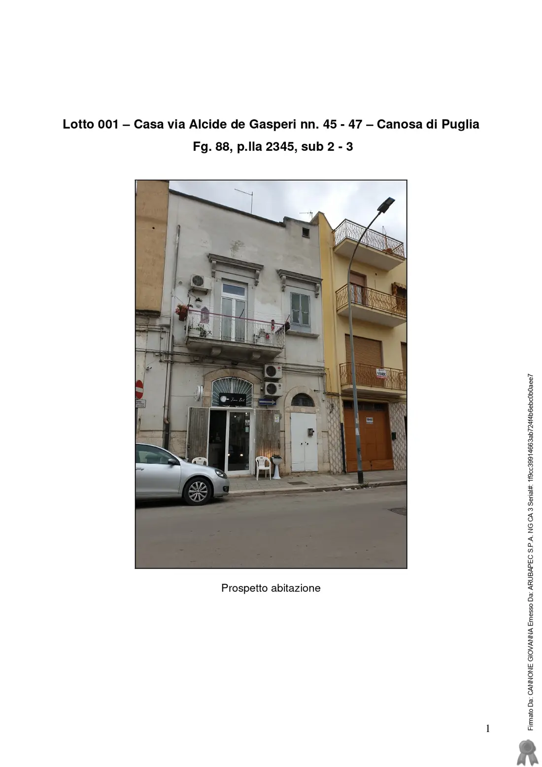 Abitazione Di Tipo Popolare · Canosa di Puglia