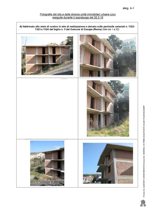 Fabbricato In Corso Di Costruzione all'asta a Casape (RM)